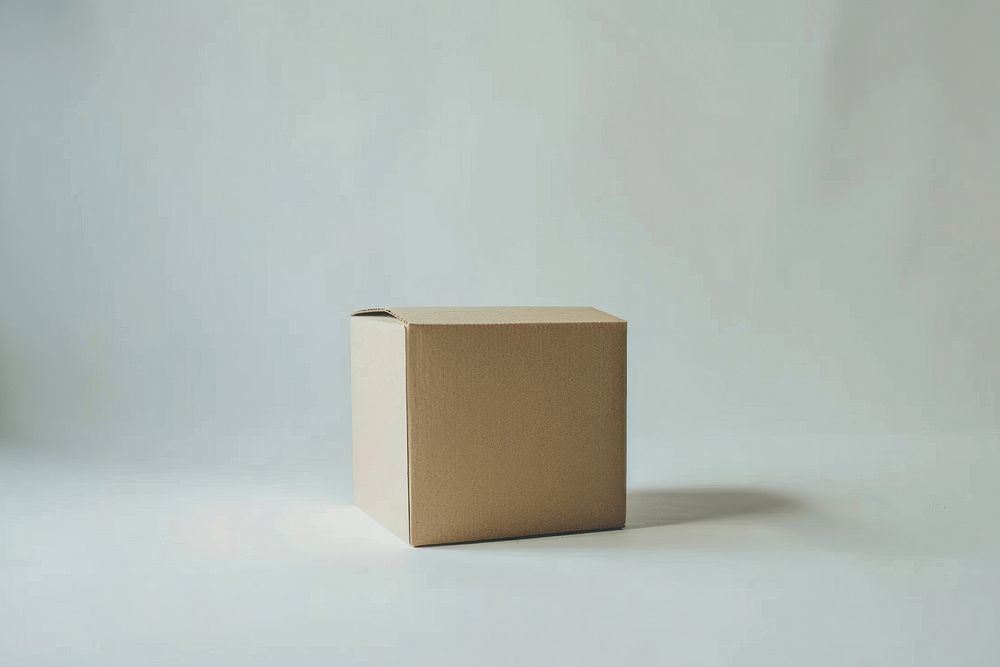 Cardboard box minimalist packaging container.