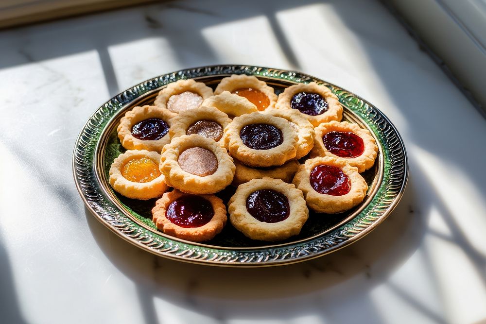 Holiday cookies plate dessert sweets.