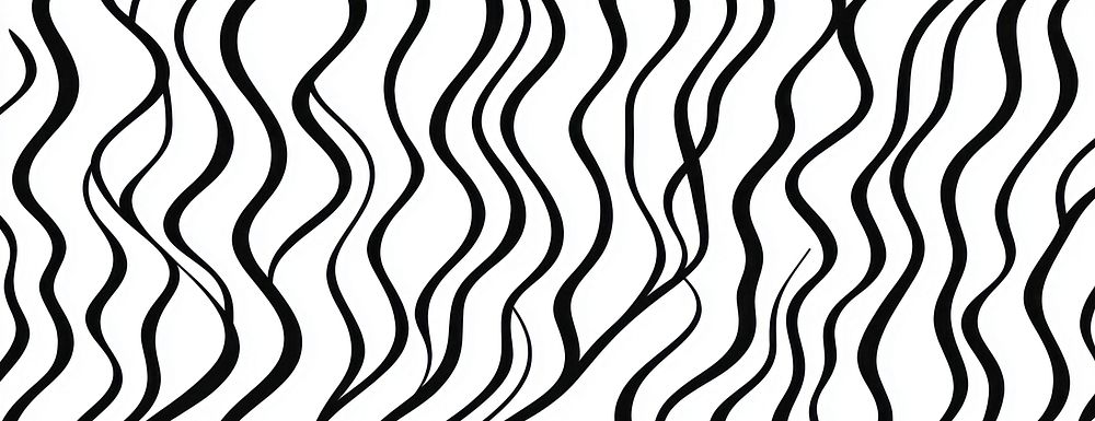 Black thin lines pattern design white.