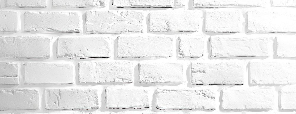 White brick wall background texture clean architecture.