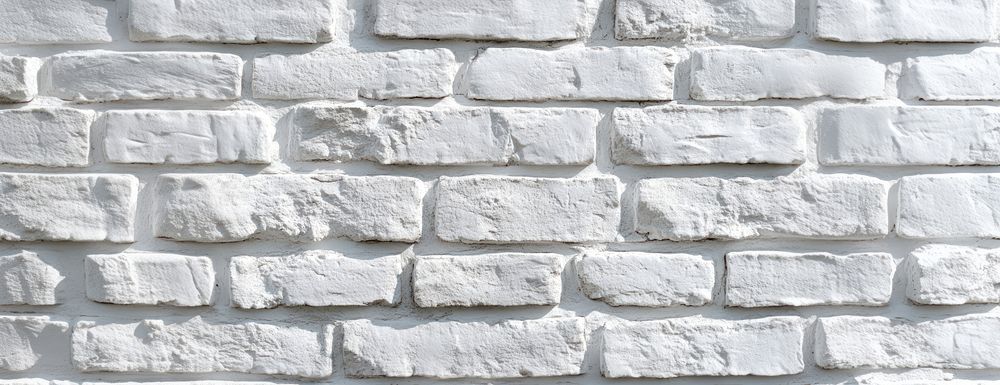 White brick wall background texture architecture construction.