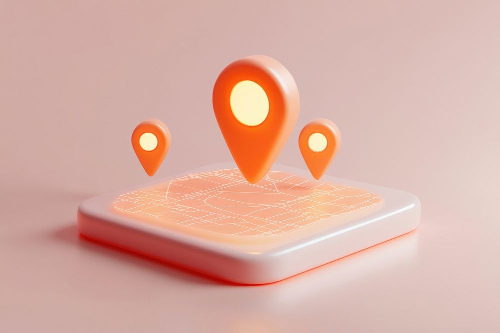 Location pin illustration technology design.