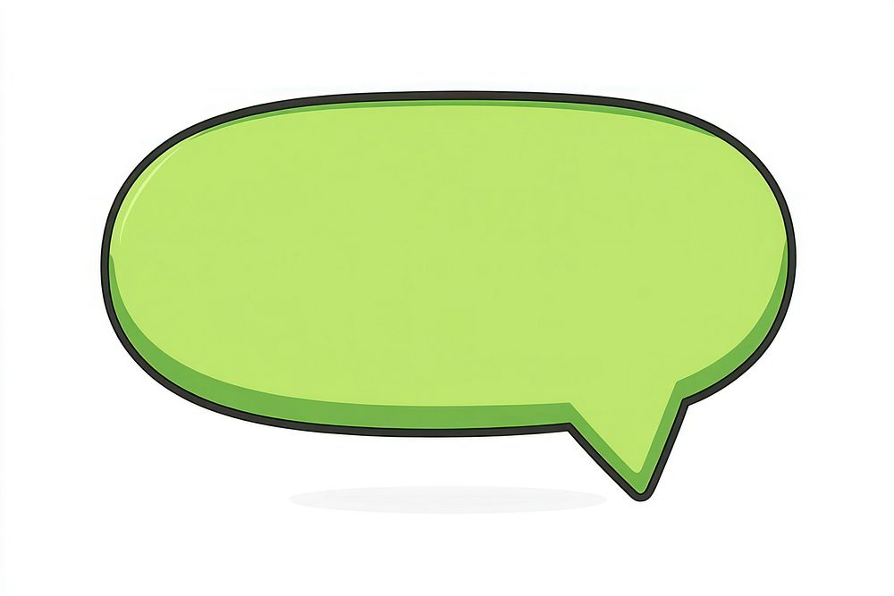 Green long speech bubble communication dialogue jacuzzi.