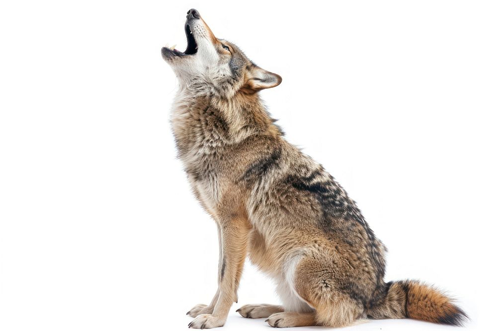 Wolf howling background wildlife animal.