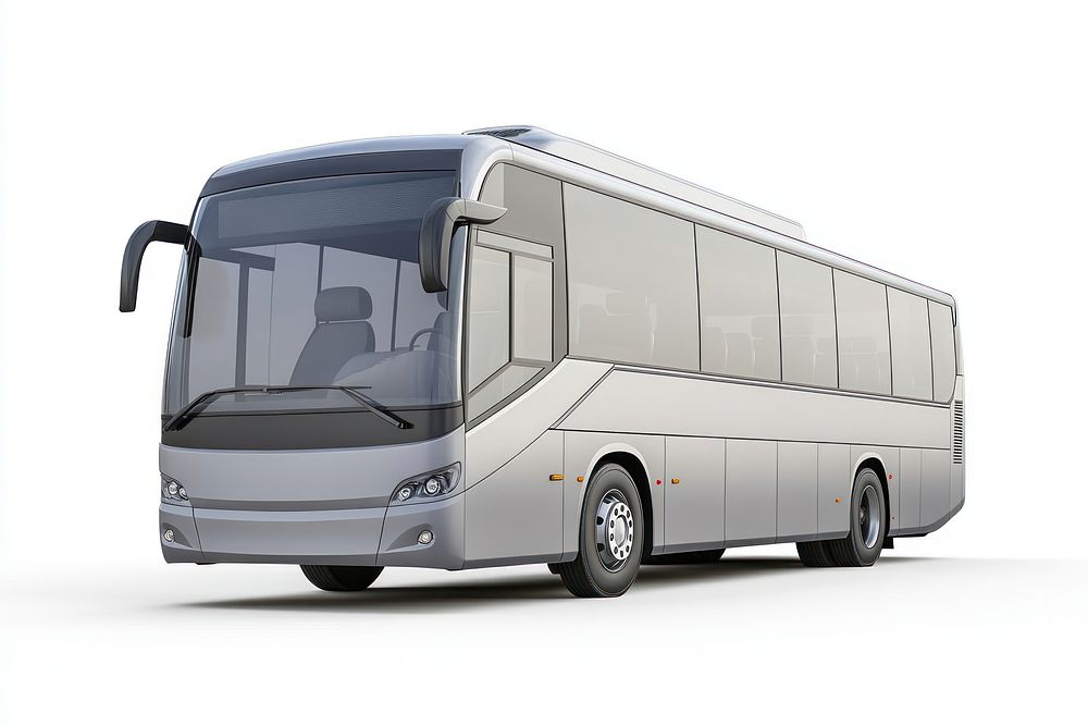 Real short coach bus transportation vehicle modern.