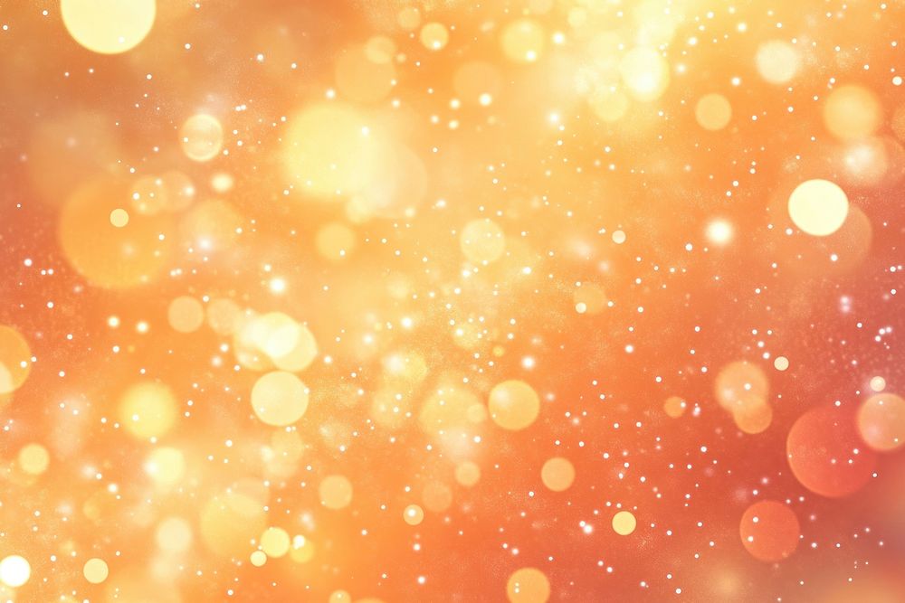 Pastel orange blurred bokeh light background texture sparkling lighting.