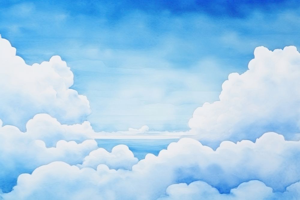 Blue sky and white clound clouds atmosphere landscape.