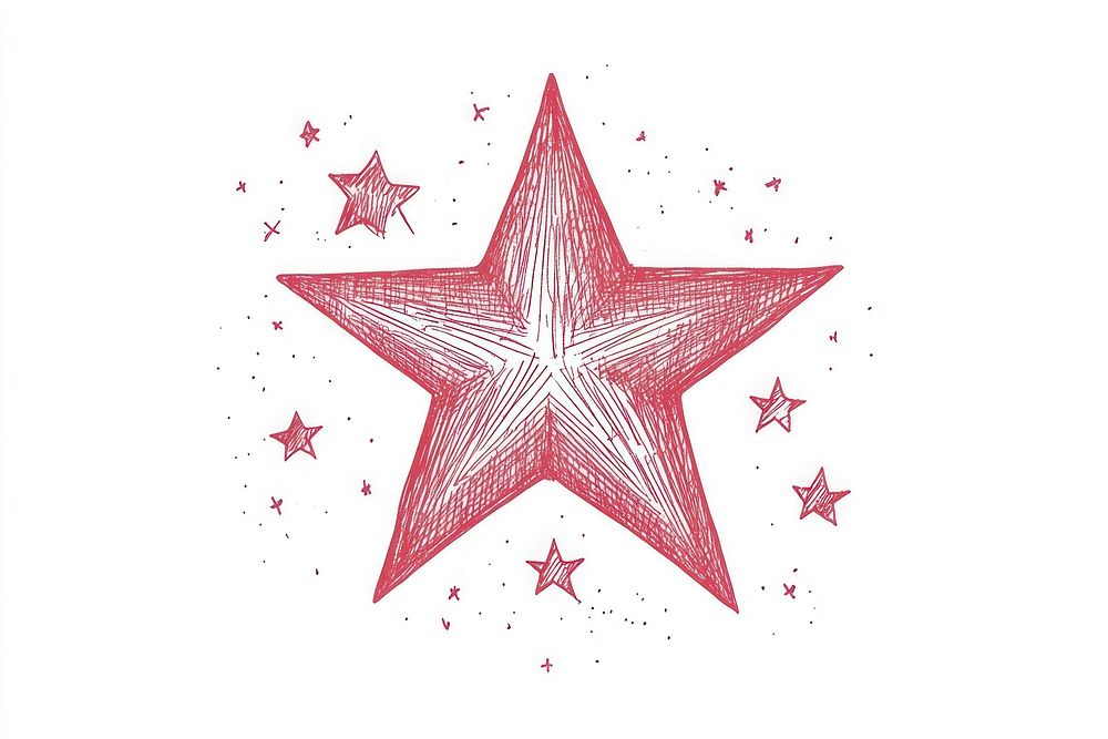 Star illustration hand-drawn decorative.