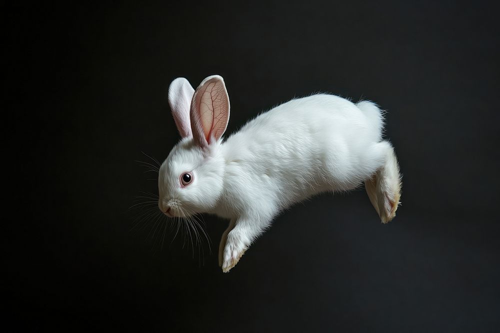 Real albino Rabbit rabbit background animal.