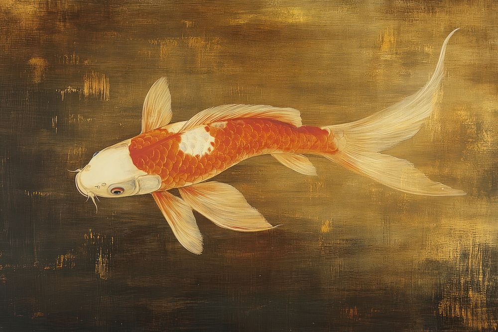 Koi fish decorative background goldfish.