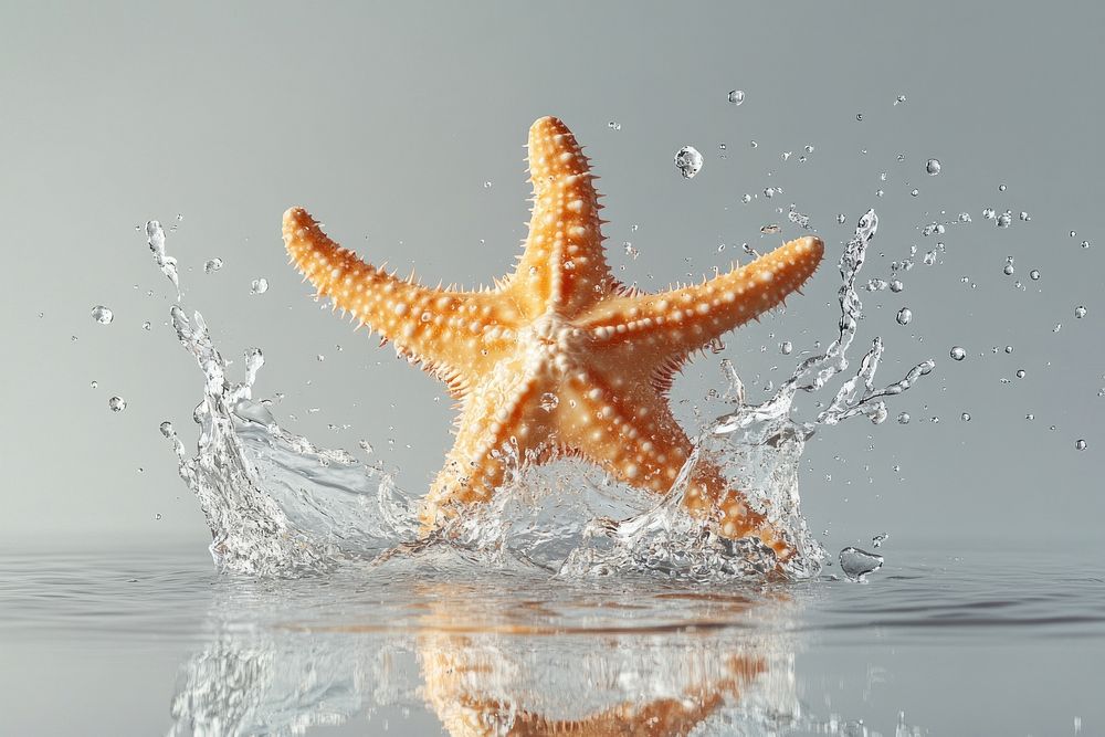 Starfish animal splash water.