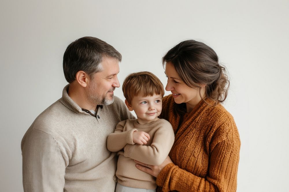 Parents and children photography clothing portrait.