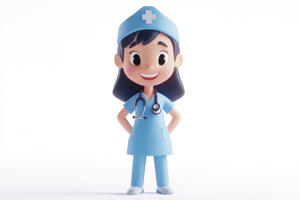 Nurse character cartoon illustration.