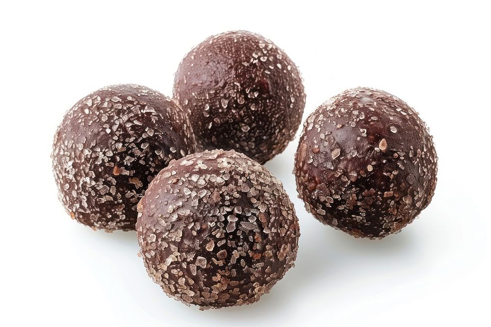 Chocolate balls round confectionery sugar-coated.