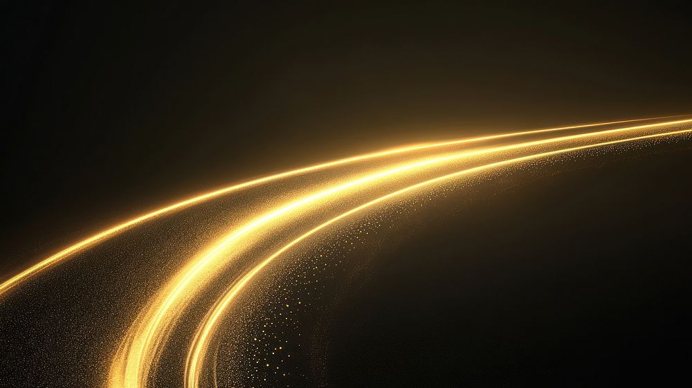 Golden light curve lines background golden astronomy.