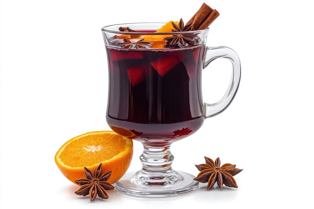 Christmas Red Mulled wine orange anise mulled.