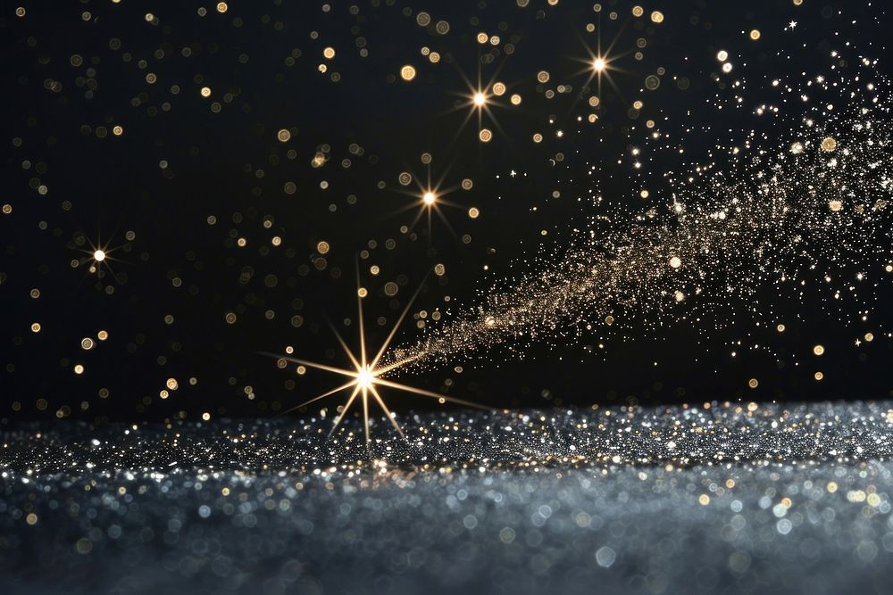 Effect minimal of shooting star background sparkle glitter.