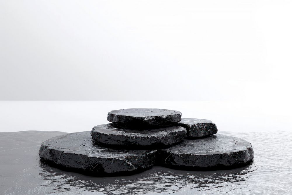 Volcano stone circle podium stones calm tranquility.