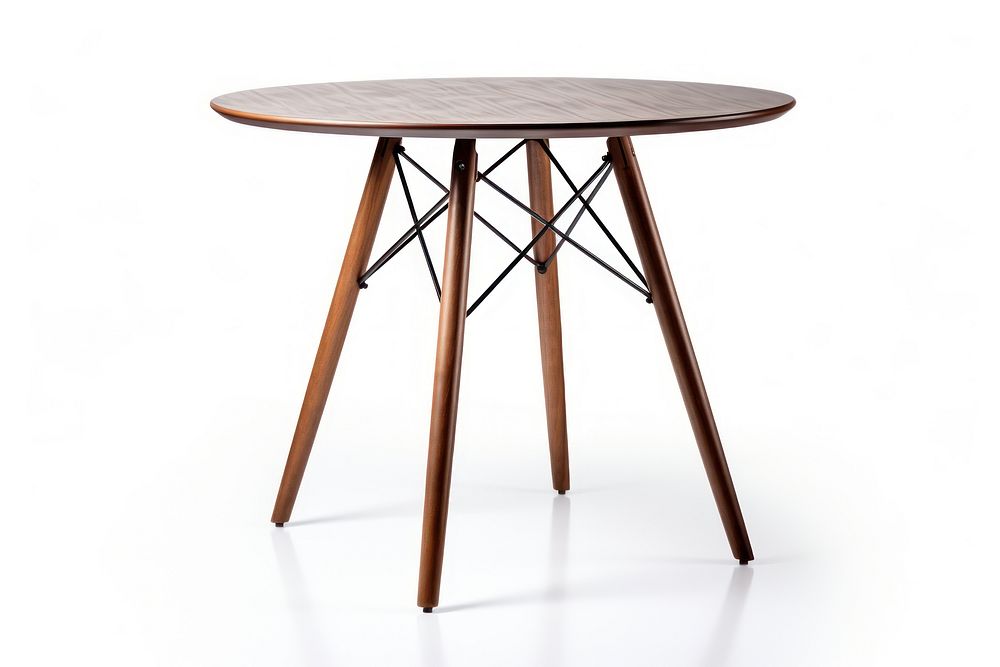 Wooden table furniture modern round.