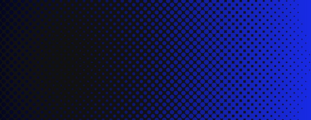 Blue background with halftone dotted pattern textured. Blue and black background with halftone gradient vector effect.…