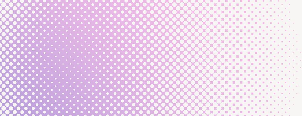 Purple and white gradient background with halftone dotted pattern. Modern vector halftone light background, purple and white…