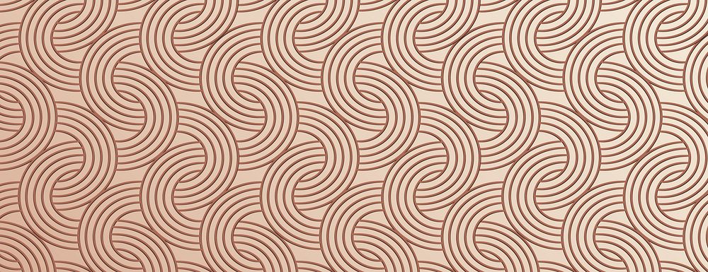 Seamless geometric background with brown swirls on a light brown background. The brown pattern creates a textured, elegant…