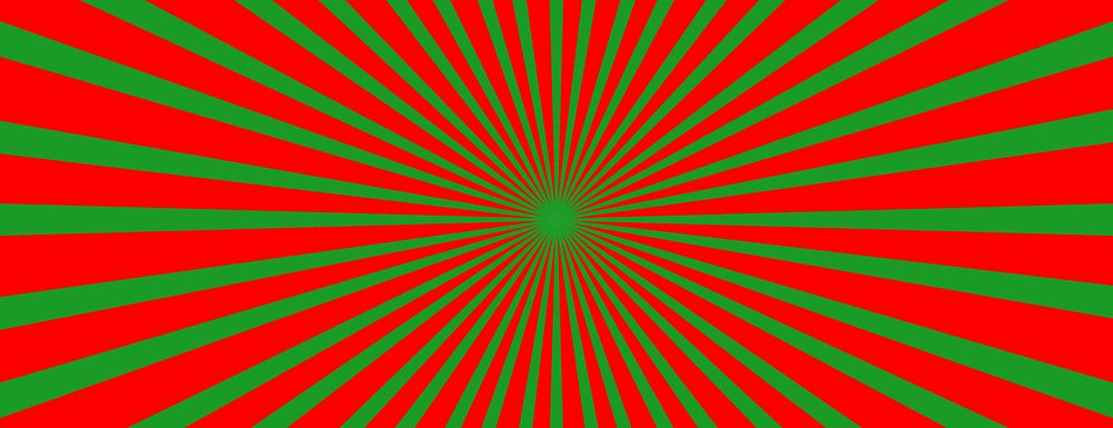 Retro vector banner wallpaper background with radial stripes. Radiant green and red stripes retro banner background. Retro…