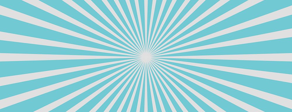 Retro blue banner wallpaper background with radial stripes. Radiant blue stripes retro banner background. Retro colorful…