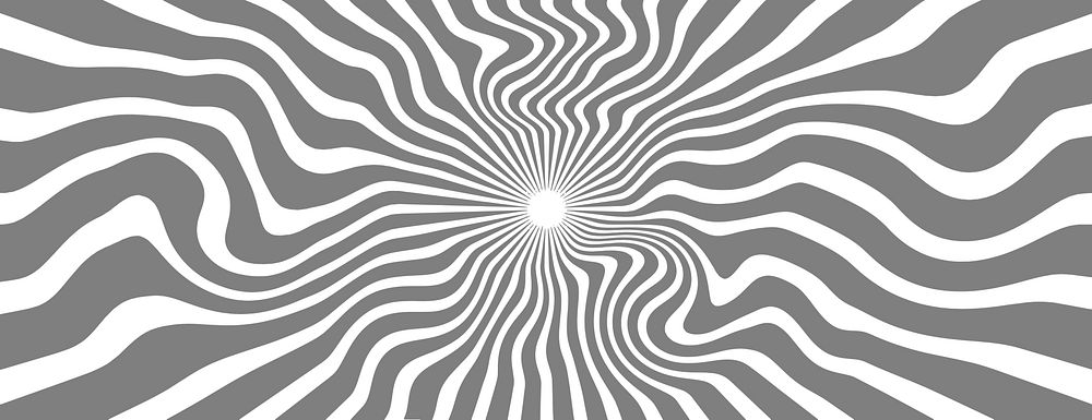 Psychedelic background with swirling gray and white lines. The background has a hypnotic, wavy texture with gray and white…