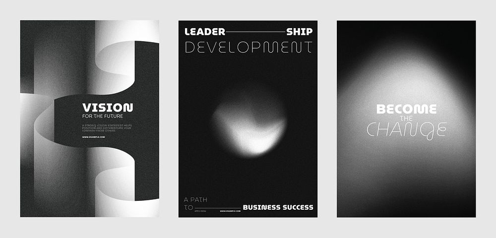 Monochrome vector poster collection. Modern abstract business poster template set. Black and white monochrome template…