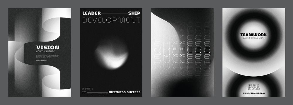 Modern abstract business poster template set. Modern abstract business poster template set. Black and white monochrome…