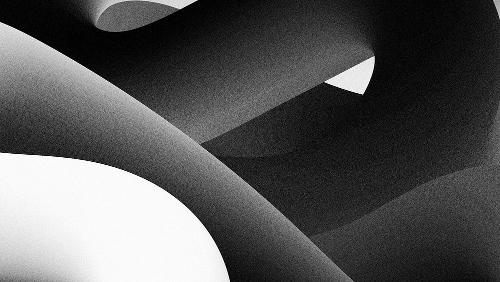 Abstract monochrome flowing curves desktop wallpaper