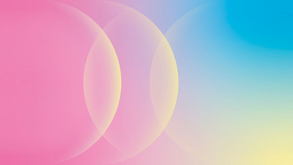 Vibrant pastel gradient circles desktop wallpaper