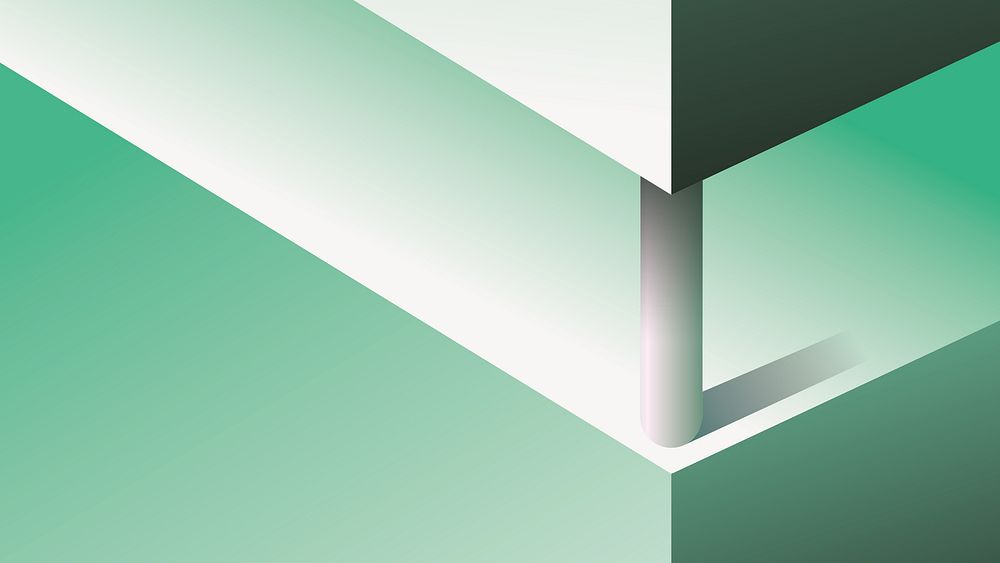 Abstract geometric minimalist green desktop | Free Photo Illustration