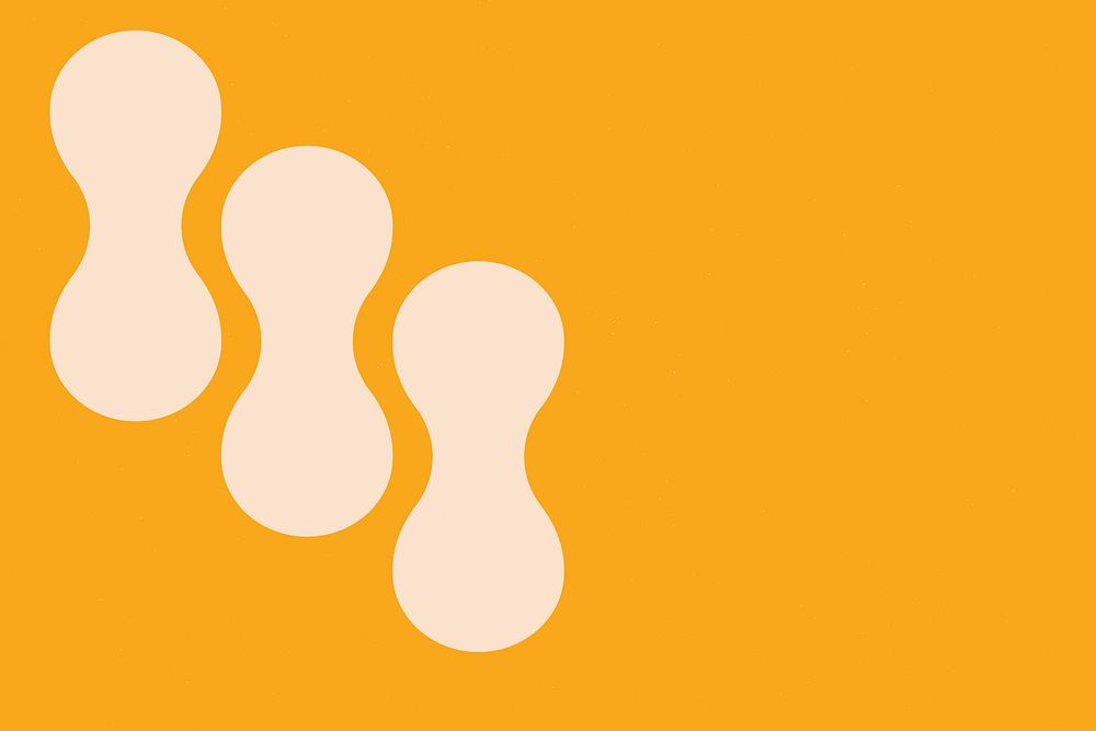 Abstract orange peanut shapes  background