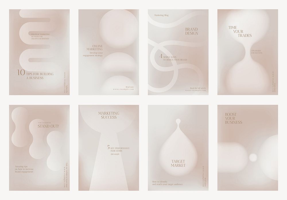 Minimalist business templates with abstract designs. Neutral tones, abstract shapes. Perfect for marketing and business.…