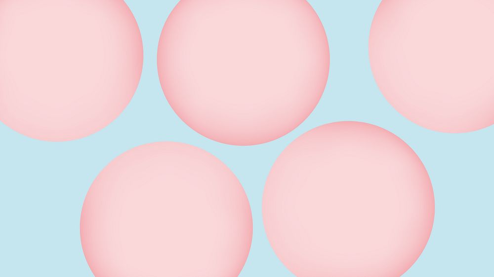 Minimal pastel pink circles desktop wallpaper