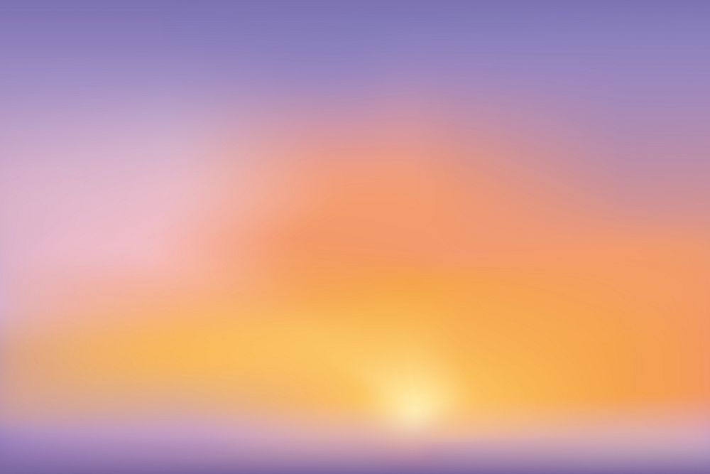 Serene gradient sunset sky background