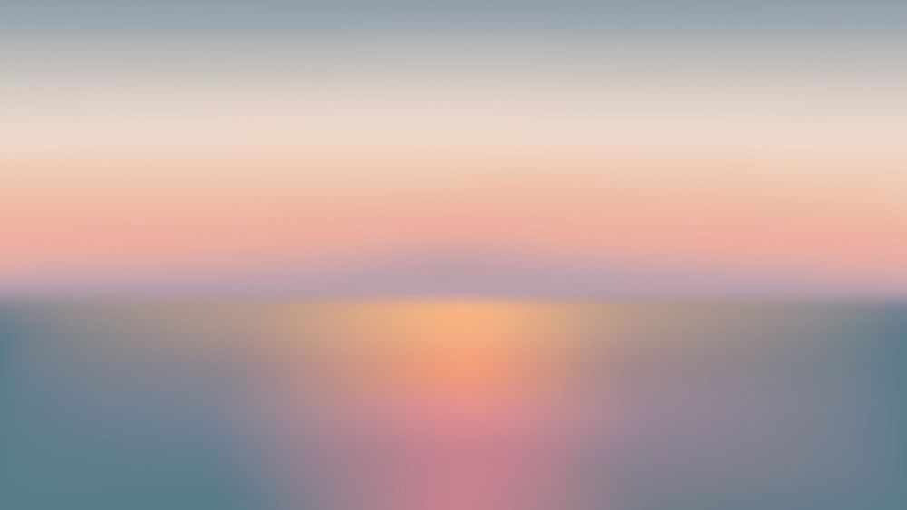 Abstract blurred sunset with ocean gradient landscape desktop wallpaper vector. Sunset with ocean gradient landscape…