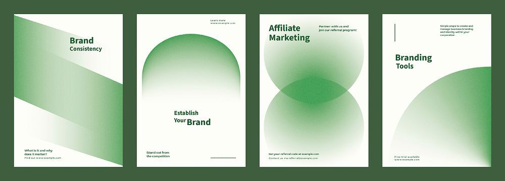 Creative design business marketing poster template vector set. Abstract green gradient designs poster with Business…