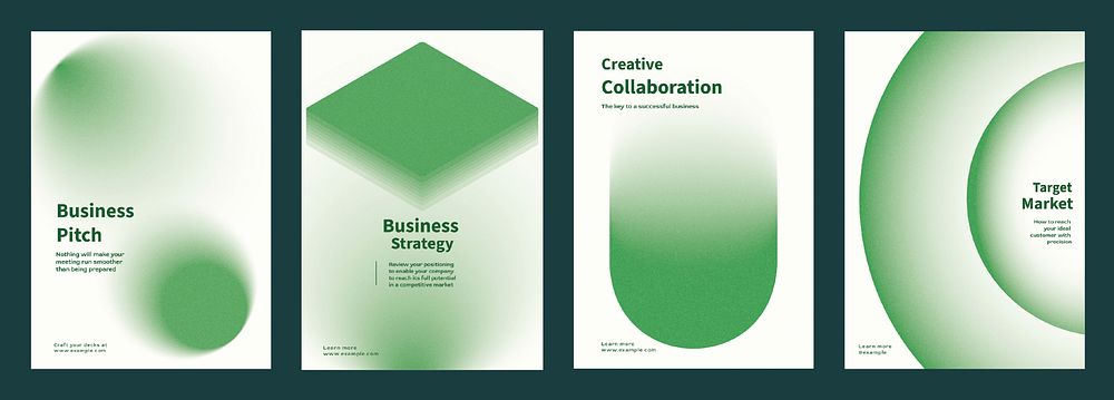 Creative design business marketing poster template vector set. Abstract green gradient designs poster with Business…