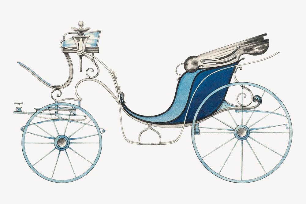 Design for Cabriolet or Victoria, no. 4188. Vintage psd element.