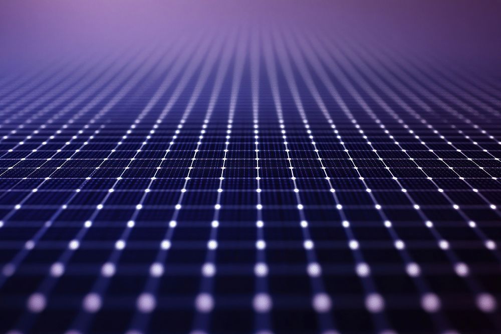 Digital grid background gradient purple futuristic.