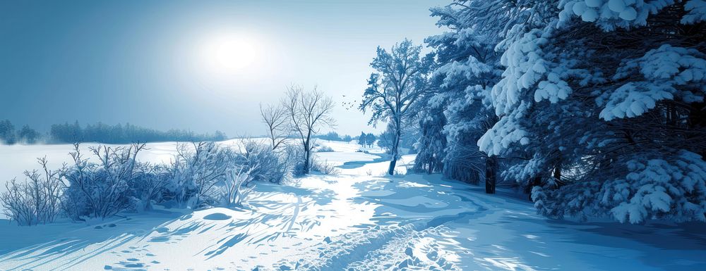 Winter landscape wallpaper nature trees snow.