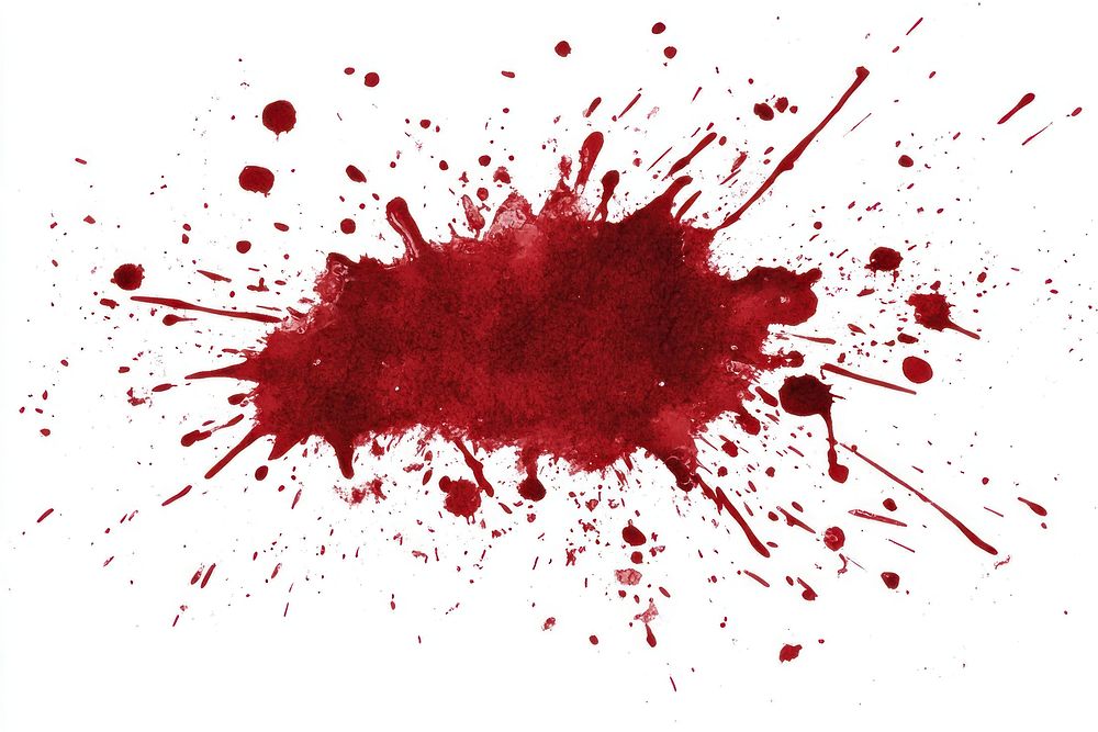 Photo of realistic bloood stain background splash red.