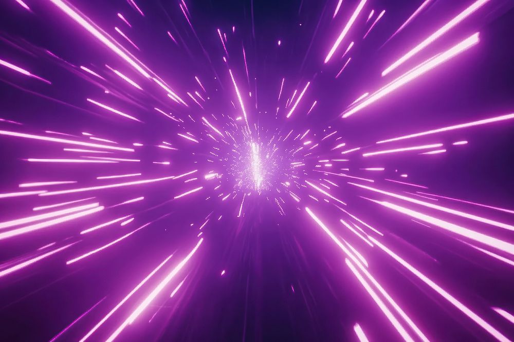 Purple background with light streaks lighting dynamic motion.