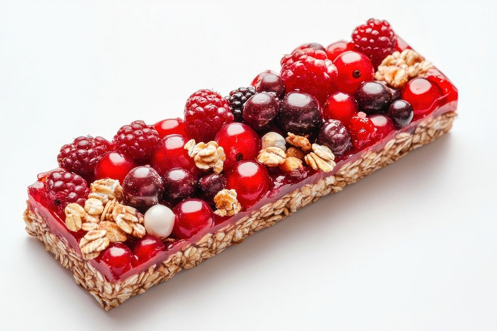 Cereal bar berries berry fruit.