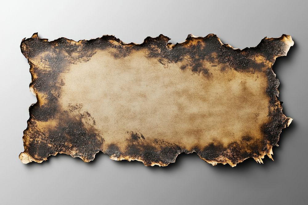 Paper with realistic burnt edges background historical manuscript.