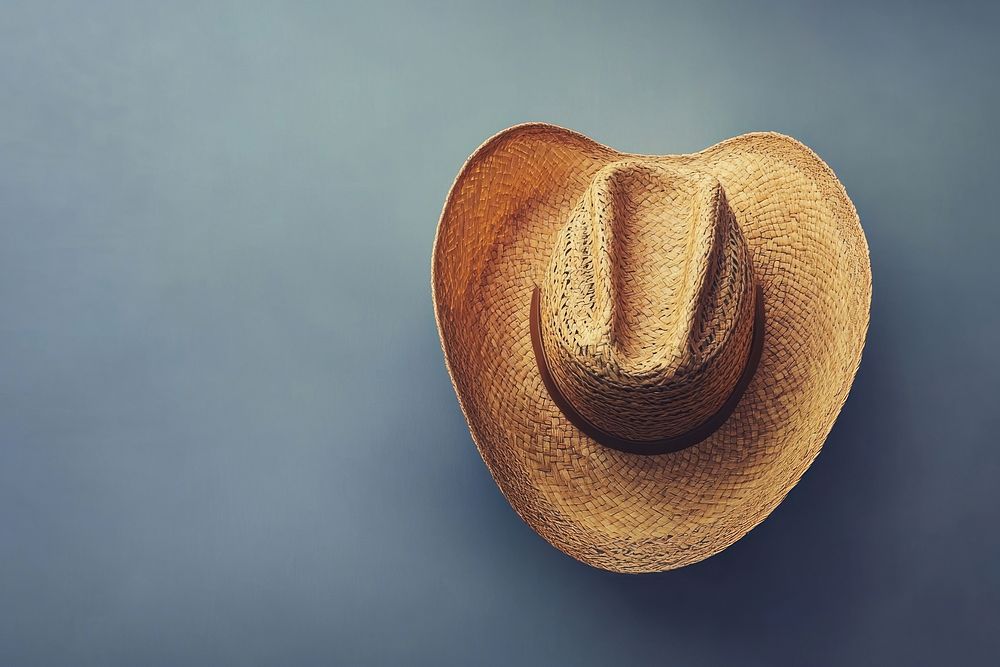 A light brown single cowboy hat isolated accessory clothing.