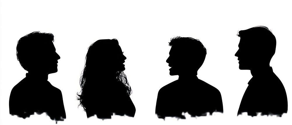 People talking person illustration silhouette.